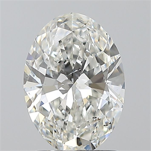Picture of Natural Diamond 1.51 Carats, Oval with  Cut, G Color, SI2 Clarity and Certified by GIA