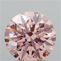 Picture of Lab Grown Diamond 2.07 Carats, Round with Ideal Cut, Fancy Intense Pink Color, VS2 Clarity and Certified by IGI