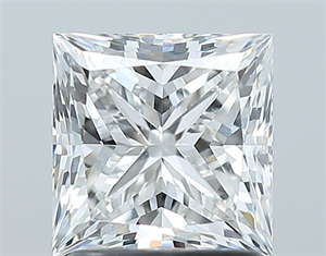 Picture of Natural Diamond 1.50 Carats, Princess with  Cut, F Color, SI2 Clarity and Certified by GIA