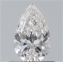 Natural Diamond 0.54 Carats, Pear with  Cut, F Color, VVS1 Clarity and Certified by GIA