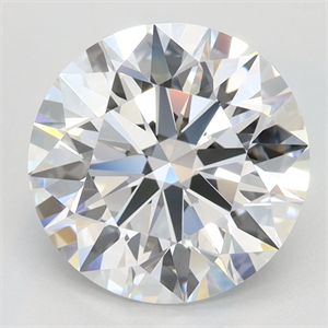 Picture of Lab Grown Diamond 2.84 Carats, Round with Excellent Cut, D Color, VVS1 Clarity and Certified by GIA