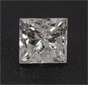 Natural Diamond 0.45 Carats, Princess with  Cut, H Color, I3 Clarity and Certified by GIA