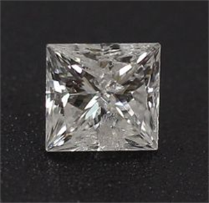 Picture of Natural Diamond 0.45 Carats, Princess with  Cut, H Color, I3 Clarity and Certified by GIA