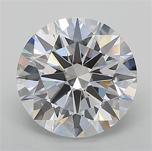 Picture of Lab Grown Diamond 3.32 Carats, Round with Ideal Cut, E Color, VVS2 Clarity and Certified by IGI