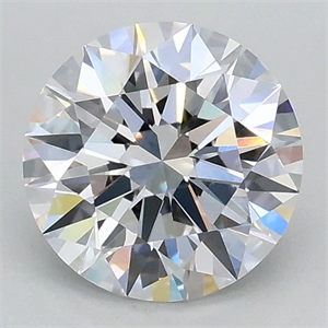 Picture of Lab Grown Diamond 1.01 Carats, Round with Ideal Cut, D Color, VVS2 Clarity and Certified by IGI