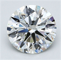 Natural Diamond 2.50 Carats, Round with Excellent Cut, H Color, VS2 Clarity and Certified by GIA