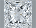 Natural Diamond 0.50 Carats, Princess with  Cut, E Color, VVS2 Clarity and Certified by GIA