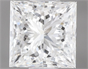 Natural Diamond 0.54 Carats, Princess with  Cut, F Color, VVS2 Clarity and Certified by GIA