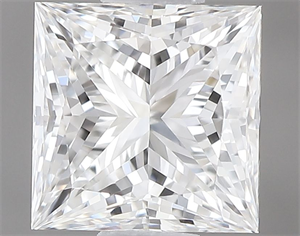 Picture of Natural Diamond 0.54 Carats, Princess with  Cut, F Color, VVS2 Clarity and Certified by GIA