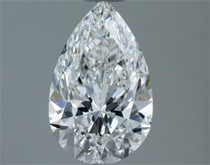 Picture of Natural Diamond 1.01 Carats, Pear with  Cut, E Color, SI1 Clarity and Certified by IGI