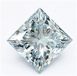 Picture of Lab Grown Diamond 1.80 Carats, Princess with  Cut, Fancy Intense Blue Color, VS1 Clarity and Certified by IGI