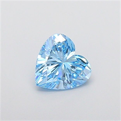 Picture of Lab Grown Diamond 1.51 Carats, Heart with  Cut, Fancy Vivid Blue Color, VS1 Clarity and Certified by IGI