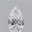 Natural Diamond 0.50 Carats, Pear with  Cut, D Color, VVS2 Clarity and Certified by GIA