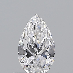 Picture of Natural Diamond 0.50 Carats, Pear with  Cut, D Color, VVS2 Clarity and Certified by GIA