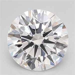 Picture of Lab Grown Diamond 3.66 Carats, Round with Ideal Cut, D Color, IF Clarity and Certified by IGI