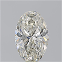 Natural Diamond 1.73 Carats, Oval with  Cut, J Color, SI1 Clarity and Certified by GIA
