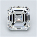 Diamante Natural 1.70 quilates, Asscher , Color E, claridad VS1 y certificado GIA