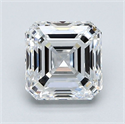 Natural Diamond 1.70 Carats, Asscher with  Cut, E Color, VS1 Clarity and Certified by GIA