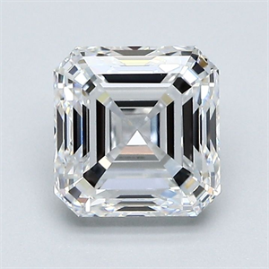 Picture of Natural Diamond 1.70 Carats, Asscher with  Cut, E Color, VS1 Clarity and Certified by GIA
