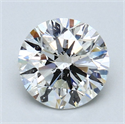 Natural Diamond 2.01 Carats, Round with Excellent Cut, H Color, SI2 Clarity and Certified by GIA