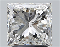 Natural Diamond 2.01 Carats, Princess with  Cut, G Color, SI2 Clarity and Certified by HRD