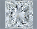 Natural Diamond 2.50 Carats, Princess with  Cut, I Color, VVS2 Clarity and Certified by IGI