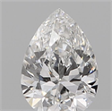Natural Diamond 0.11 Carats, Pear with  Cut, D Color, SI1 Clarity and Certified by IGI