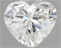 Natural Diamond 0.52 Carats, Heart with  Cut, I Color, SI2 Clarity and Certified by GIA