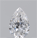 Diamante Natural 0.53 quilates, De pera , Color E, claridad VVS2 y certificado GIA