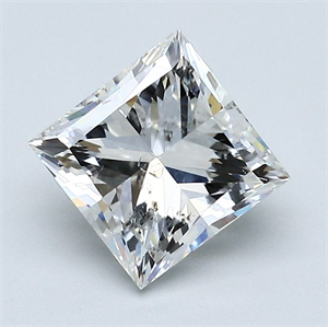 Picture of Natural Diamond 2.01 Carats, Princess with  Cut, H Color, I1 Clarity and Certified by GIA