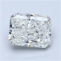 Natural Diamond 1.52 Carats, Radiant with  Cut, H Color, SI2 Clarity and Certified by GIA