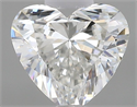 Natural Diamond 0.52 Carats, Heart with  Cut, H Color, SI1 Clarity and Certified by GIA
