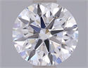 Lab Grown Diamond 1.01 Carats, Round with Ideal Cut, D Color, VVS2 Clarity and Certified by IGI