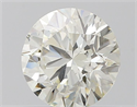 Natural Diamond 0.70 Carats, Round with Excellent Cut, J Color, SI1 Clarity and Certified by IGI