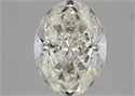 Natural Diamond 3.72 Carats, Oval with  Cut, K Color, SI2 Clarity and Certified by GIA