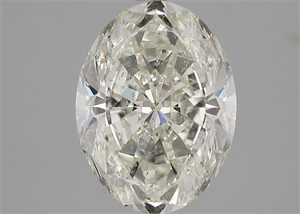 Picture of Natural Diamond 3.72 Carats, Oval with  Cut, K Color, SI2 Clarity and Certified by GIA