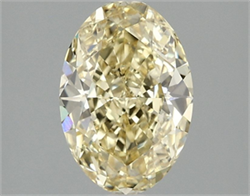 Picture of Lab Grown Diamond 2.10 Carats, Oval with  Cut, Fancy Intense Yellow Color, VVS2 Clarity and Certified by IGI