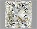 Natural Diamond 1.90 Carats, Princess with  Cut, L Color, SI2 Clarity and Certified by GIA
