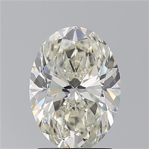 Picture of Natural Diamond 1.70 Carats, Oval with  Cut, K Color, VS2 Clarity and Certified by GIA