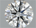Lab Grown Diamond 1.05 Carats, Round with Ideal Cut, D Color, VVS2 Clarity and Certified by IGI
