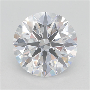 Picture of Lab Grown Diamond 3.67 Carats, Round with Excellent Cut, D Color, VVS1 Clarity and Certified by GIA