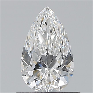Foto Diamante Natural 0.50 quilates, De pera , Color E, claridad VVS2 y certificado GIA de