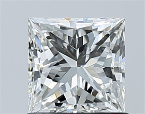 Picture of Natural Diamond 1.00 Carats, Princess with  Cut, G Color, SI2 Clarity and Certified by GIA