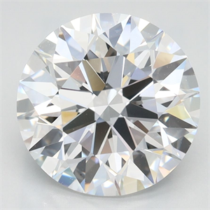 Picture of Lab Grown Diamond 3.04 Carats, Round with Ideal Cut, D Color, IF Clarity and Certified by IGI