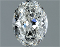 Natural Diamond 1.01 Carats, Oval with  Cut, H Color, SI2 Clarity and Certified by GIA