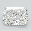 Lab Grown Diamond 1.07 Carats, Radiant with  Cut, D Color, VVS2 Clarity and Certified by IGI