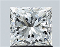 Natural Diamond 1.01 Carats, Princess with  Cut, H Color, IF Clarity and Certified by GIA