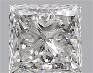 Picture of Natural Diamond 0.70 Carats, Princess with  Cut, E Color, SI2 Clarity and Certified by GIA