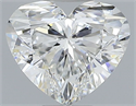 Natural Diamond 0.99 Carats, Heart with  Cut, F Color, VS1 Clarity and Certified by GIA