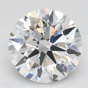 Picture of Lab Grown Diamond 2.61 Carats, Round with Ideal Cut, D Color, IF Clarity and Certified by IGI